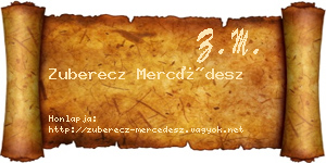 Zuberecz Mercédesz névjegykártya